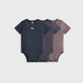 Zealous Kith Baby Palette 3-Pack Bodysuit - Battleship Resilient